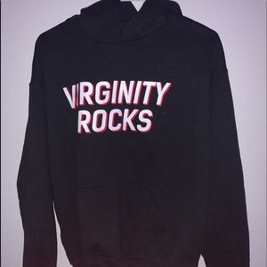 Virginity rocks black sweatshirt